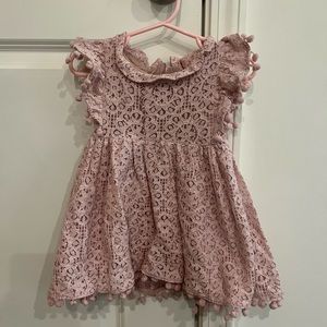 Pink lace dress
